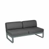 Fermob Bellevie Central modulsoffa 2-sits Storm grey (grå) graphite grey dyna
