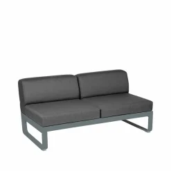 Fermob Bellevie Central modulsoffa 2-sits Storm grey (grå) graphite grey dyna