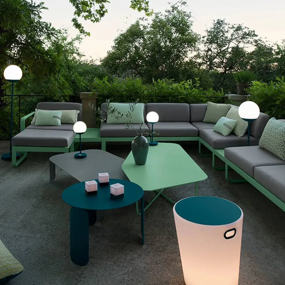 New Fermob Bellevie Corner modulsoffa 2-sits Cactus (grön) graphite grey dyna vänster