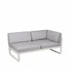 Hot Fermob Bellevie Corner modulsoffa 2-sits Clay grey (grå) flannel grey dyna höger