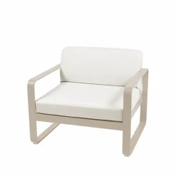 Hot Fermob Bellevie fåtölj Nutmeg (beige) off-white dyna