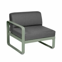 Best Fermob Bellevie Left modulsoffa Cactus (grön) graphite grey dyna 1-sits