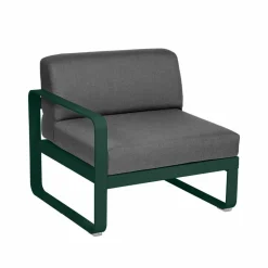 Fermob Bellevie Left modulsoffa Cedar green (grön) graphite grey dyna 1-sits