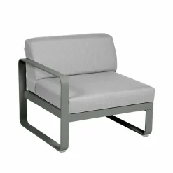 Clearance Fermob Bellevie Left modulsoffa Rosemary (grön) flannel grey dyna 1-sits