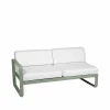 Fermob Bellevie Left modulsoffa 2-sits Cactus (grön) off-white dyna