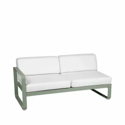 Fermob Bellevie Left modulsoffa 2-sits Cactus (grön) off-white dyna