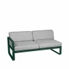 Fermob Bellevie Left modulsoffa 2-sits Cedar green (grön) flannel grey dyna