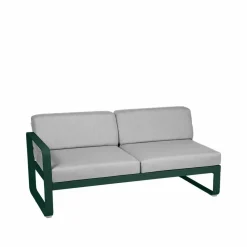 Fermob Bellevie Left modulsoffa 2-sits Cedar green (grön) flannel grey dyna