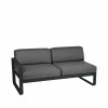 Fermob Bellevie Left modulsoffa 2-sits Liquorice (svart) graphite grey dyna