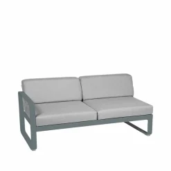 Clearance Fermob Bellevie Left modulsoffa 2-sits Storm grey (grå) flannel grey dyna