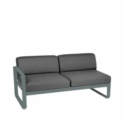 Fermob Bellevie Left modulsoffa 2-sits Storm grey (grå) graphite grey dyna