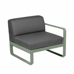 Clearance Fermob Bellevie Right modulsoffa Cactus (grön) graphite grey dyna 1-sits