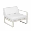 Fermob Bellevie Right modulsoffa Clay grey (grå) off-white dyna 1-sits