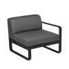 Fermob Bellevie Right modulsoffa Liquorice (svart) graphite grey dyna 1-sits