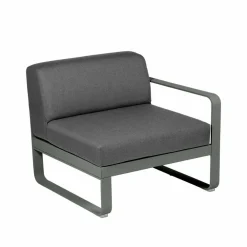 Fermob Bellevie Right modulsoffa Rosemary (grön) graphite grey dyna 1-sits