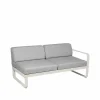 Fermob Bellevie Right modulsoffa 2-sits Clay grey (grå) flannel grey dyna