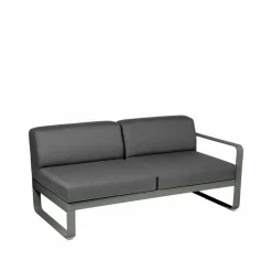 Sale Fermob Bellevie Right modulsoffa 2-sits Rosemary (grön) graphite grey dyna