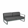 Clearance Fermob Bellevie Right modulsoffa 2-sits Storm grey (grå) graphite grey dyna