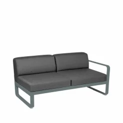 Clearance Fermob Bellevie Right modulsoffa 2-sits Storm grey (grå) graphite grey dyna