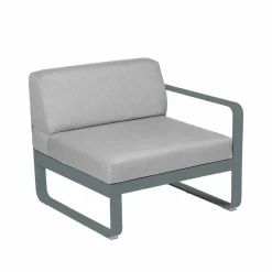 Fermob Bellevie Right modulsoffa Storm grey (grå) flannel grey dyna 1-sits