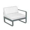Fermob Bellevie Right modulsoffa Storm grey (grå) off-white dyna 1-sits