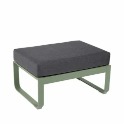 Fermob Bellevie 1-sits fotpall Cactus (grön) graphite grey dyna