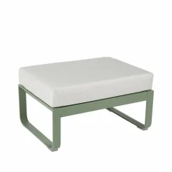 Fermob Bellevie 1-sits fotpall Cactus (grön) off-white dyna