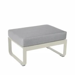 Fermob Bellevie 1-sits fotpall Clay grey (grå) flannel grey dyna