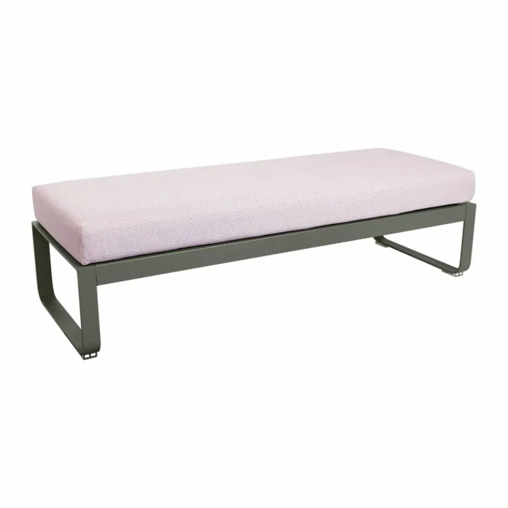 Outlet Fermob Bellevie 2-sits fotpall Rosemary (grön)-pearl