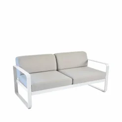 Fermob Bellevie 2-sits soffa Cotton white (vit) flannel grey dyna