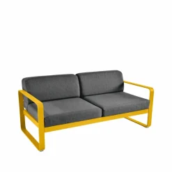 Fermob Bellevie 2-sits soffa Honey (gul) graphite grey dyna