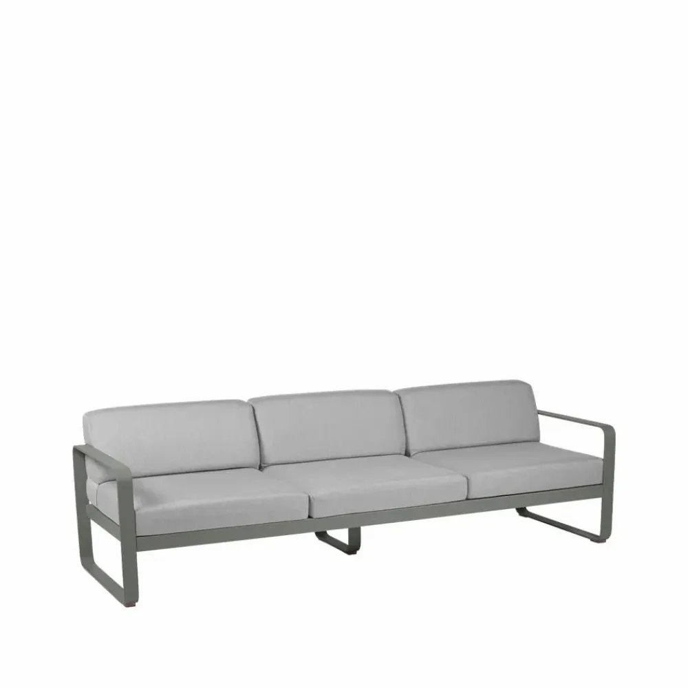 Fermob Bellevie soffa 3-sits Rosemary (grön) flannel grey dyna