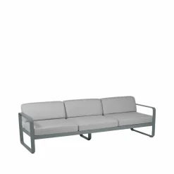 Discount Fermob Bellevie soffa 3-sits Storm grey (grå) flannel grey dyna