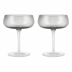 Outlet blomus Belo champagneglas coupe 20 cl 2-pack Smoke