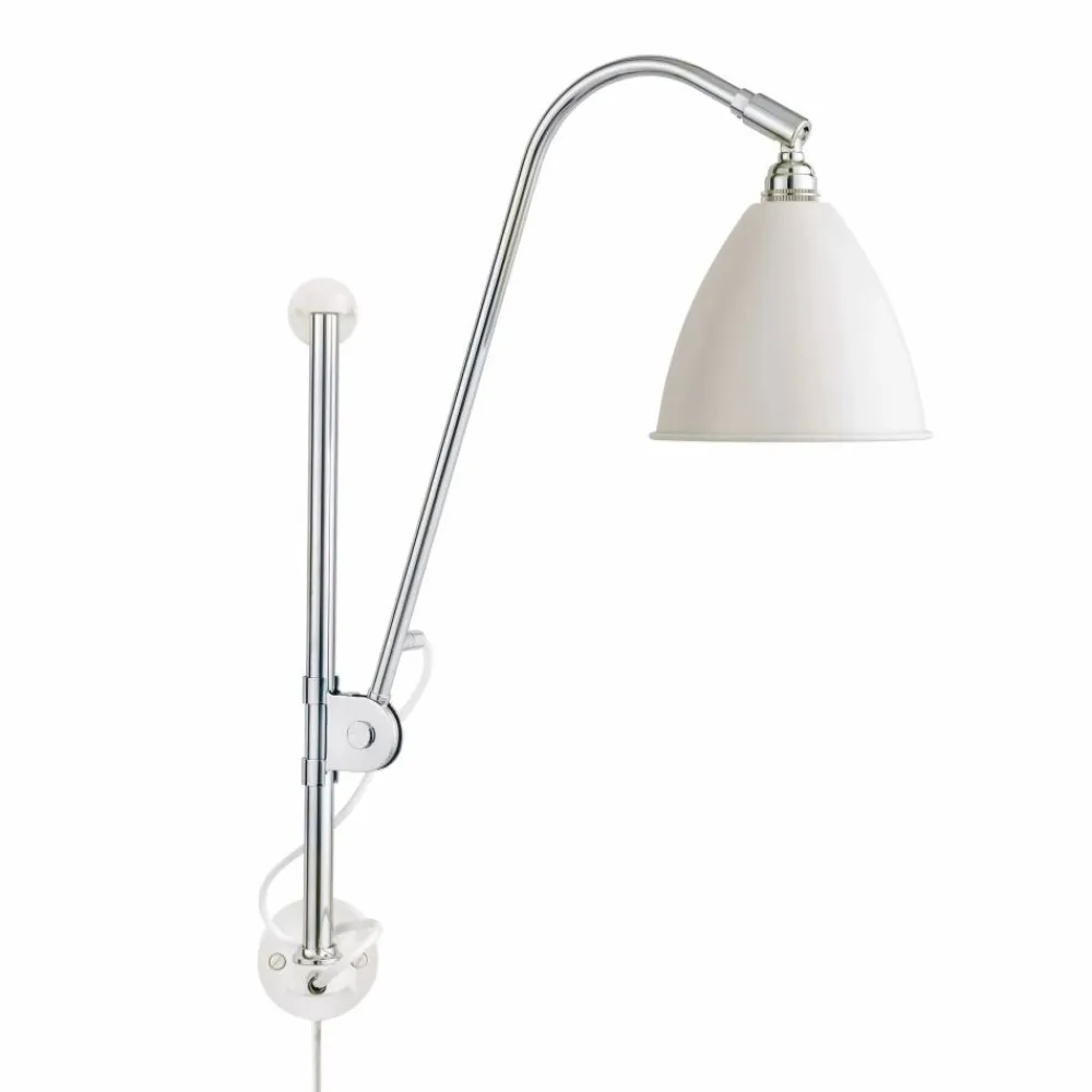Online GUBI Bestlite BL5 vägglampa Matt vit-krom