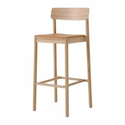 &Tradition Betty TK17 Bar Chair barstol 75 cm Noble konjaksfärgat läder-lackad ek