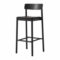 &Tradition Betty TK17 Bar Chair barstol 75 cm Noble svart läder-svartlackad ask