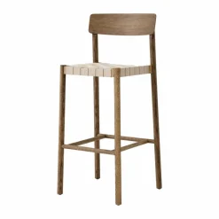 Hot &Tradition Betty TK15 Bar Chair barstol 75 cm Rökt ek-naturfärgat lin