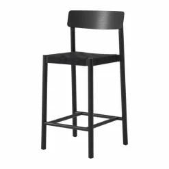 &Tradition Betty TK12 Counter Chair barstol 65 cm Svart lin-svartlackad ask