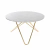 OX Denmarq Big O Table matbord Marmor carrara mässingsstativ