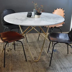 OX Denmarq Big O Table matbord Marmor carrara rostfritt stativ