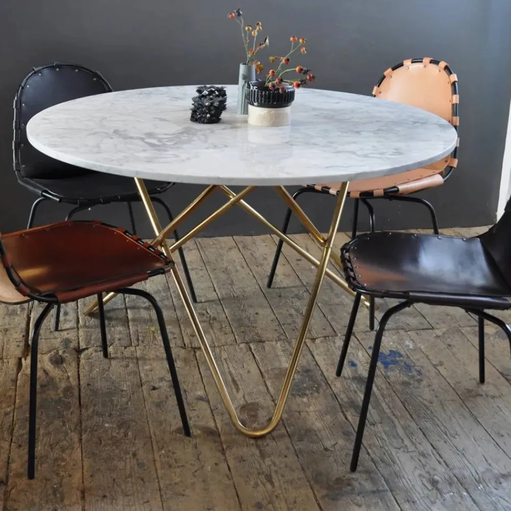 OX Denmarq Big O Table matbord Marmor indio svart stativ