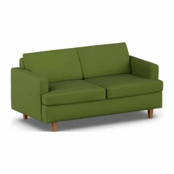 Sale 1898 Binga 2 5-sits bäddsoffa Luiza Green 3975-mörkbetsad ask