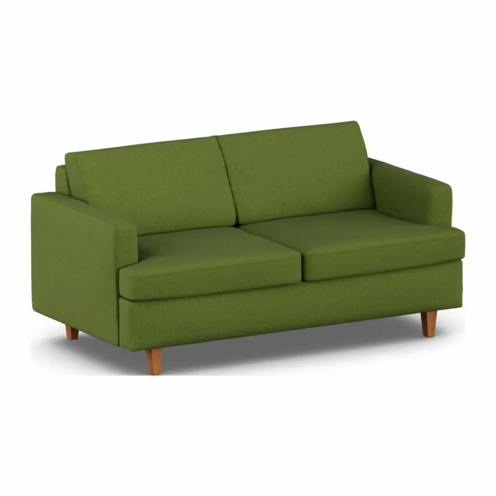 Sale 1898 Binga 2 5-sits bäddsoffa Luiza Green 3975-mörkbetsad ask