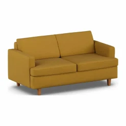 Clearance 1898 Binga 2 5-sits bäddsoffa Luiza Mustard 3972-mörkbetsad ask