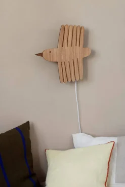 New Ferm Living Bird vägglampa Oljad ek