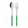 SABRE Paris Bistrot solid serveringsbestick 2 delar Garden green