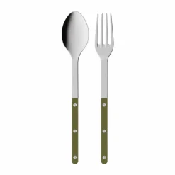 Clearance SABRE Paris Bistrot solid serveringsbestick 2 delar Green fern