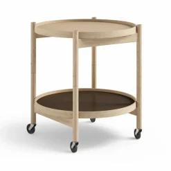 Brdr. Krüger Bølling Tray Table model 50 rullbord earth obehandlat ekstativ