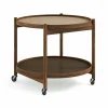 Brdr. Krüger Bølling Tray Table model 60 rullbord earth oljat valnötsstativ